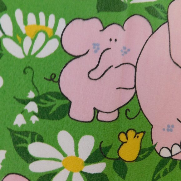 VTG Katashas Unusuals pink elephant novelty wrap skirt & rare matching book tote - Picture 3 of 16